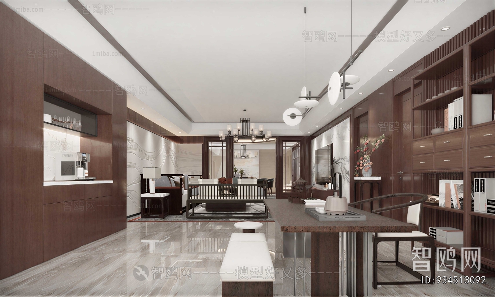 New Chinese Style A Living Room