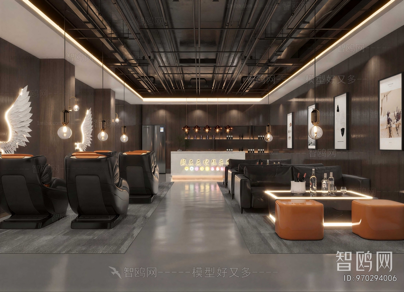 Industrial Style Club Space