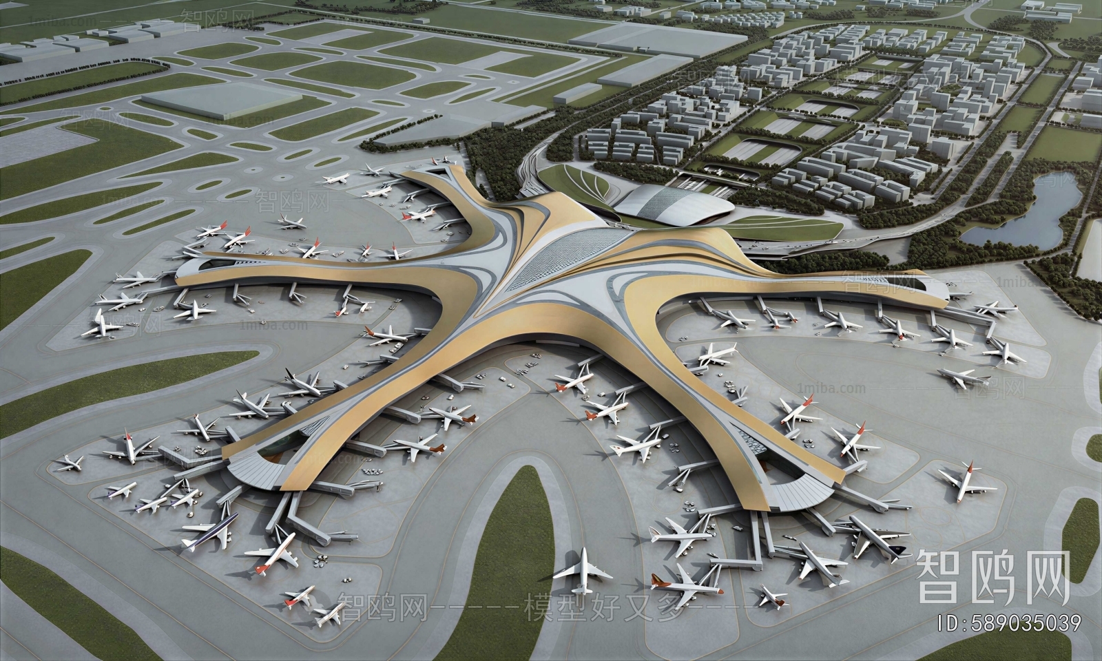 Modern Architectural Bird's-eye View Planning