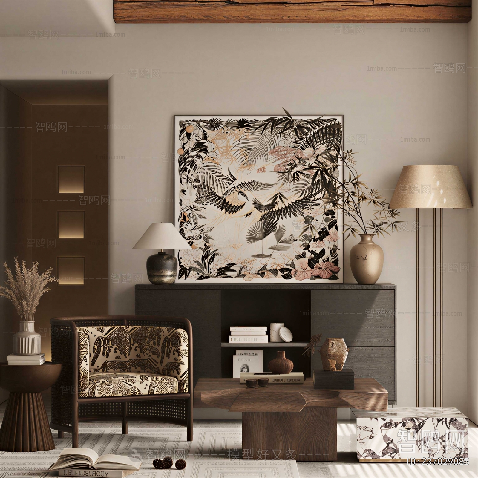 New Chinese Style A Living Room