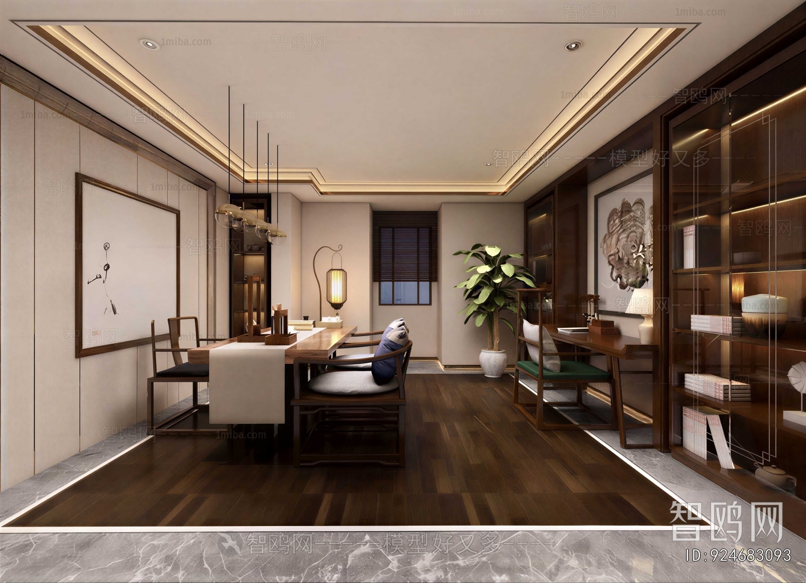 New Chinese Style Study Space