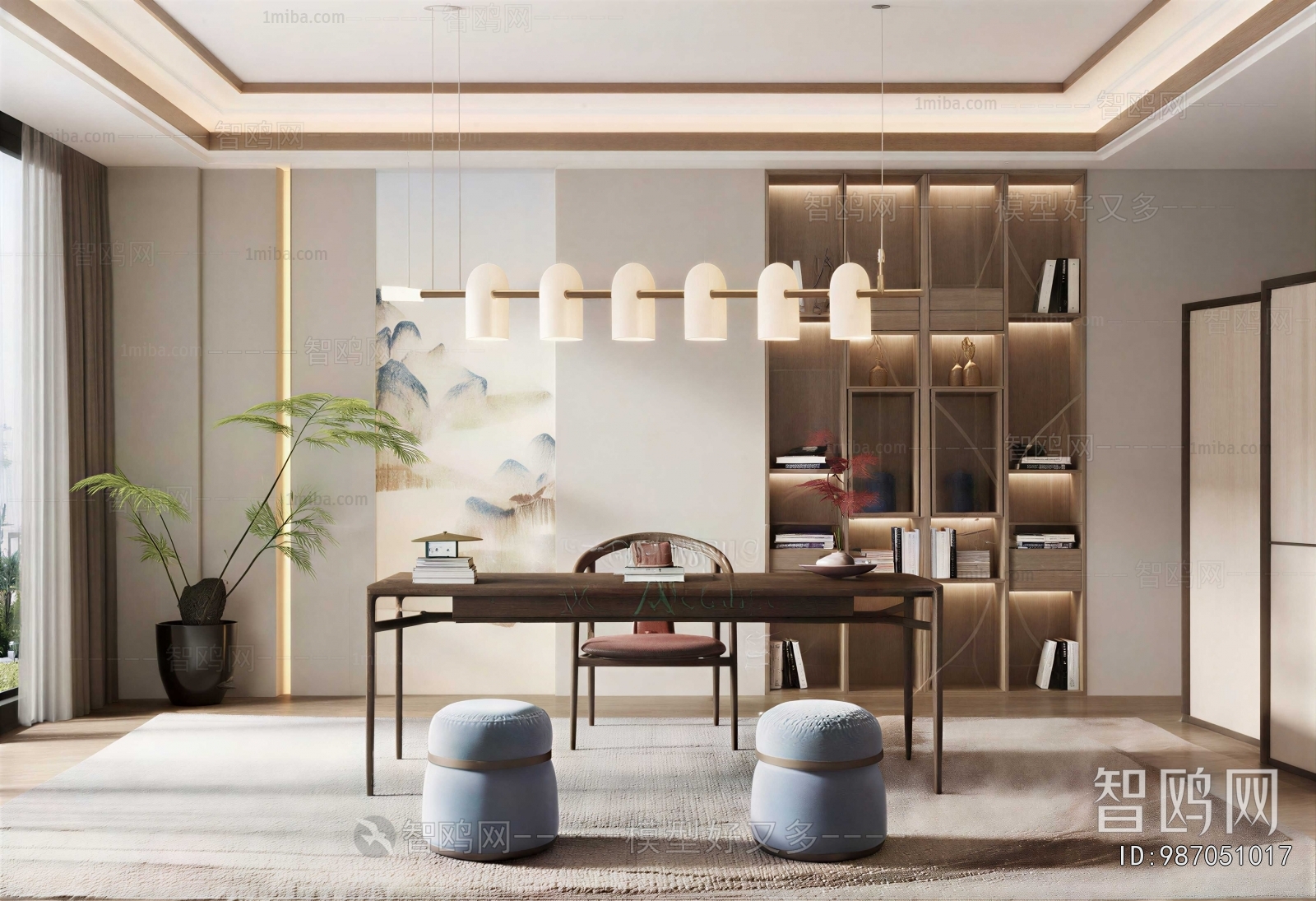 New Chinese Style Study Space