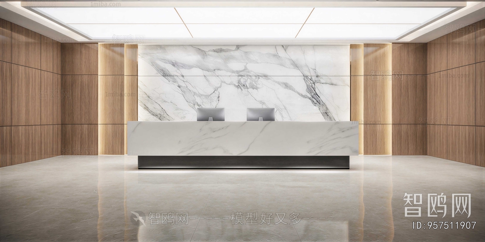 Modern Office Reception Desk
