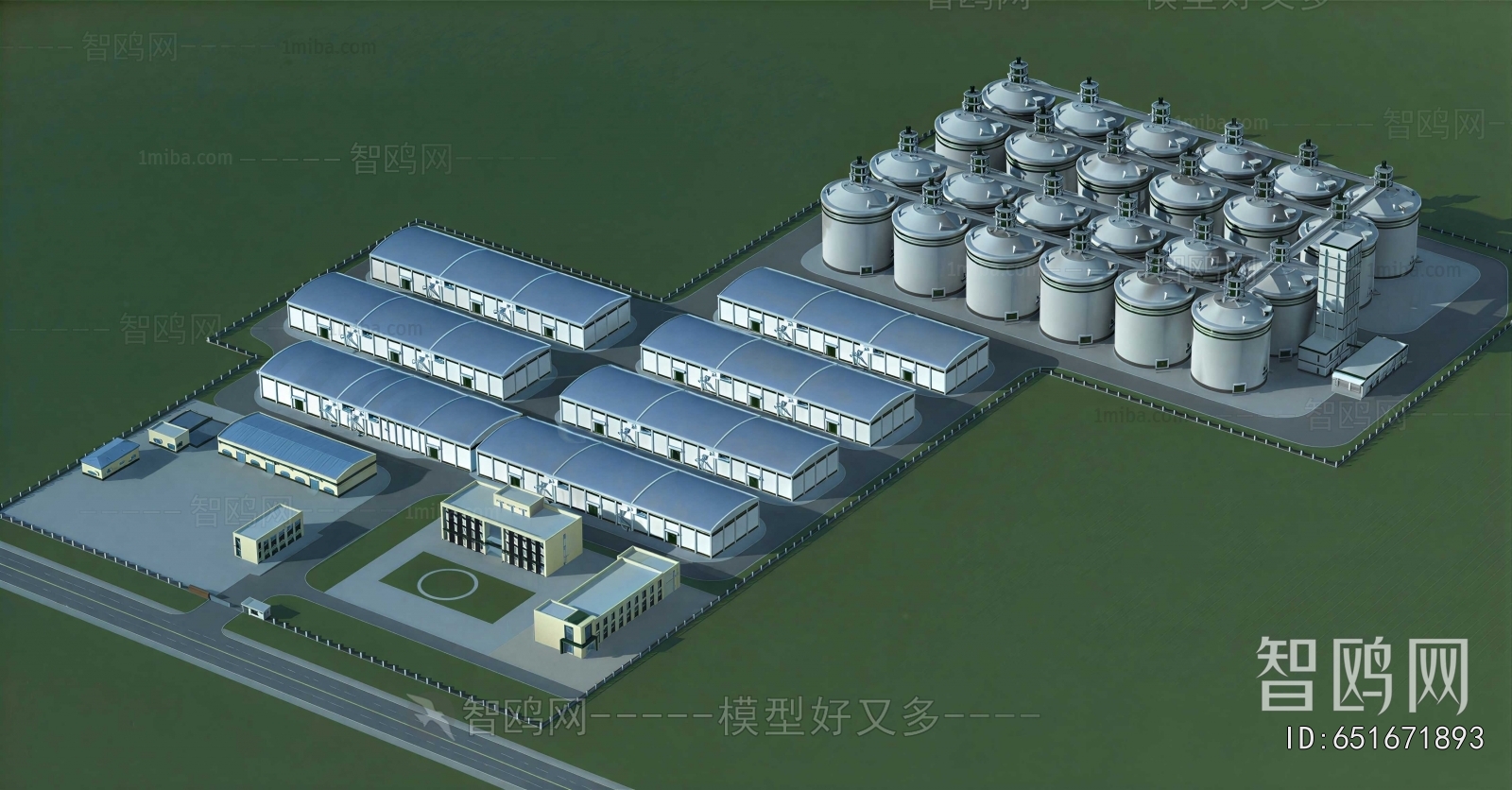 Modern Architectural Bird's-eye View Planning