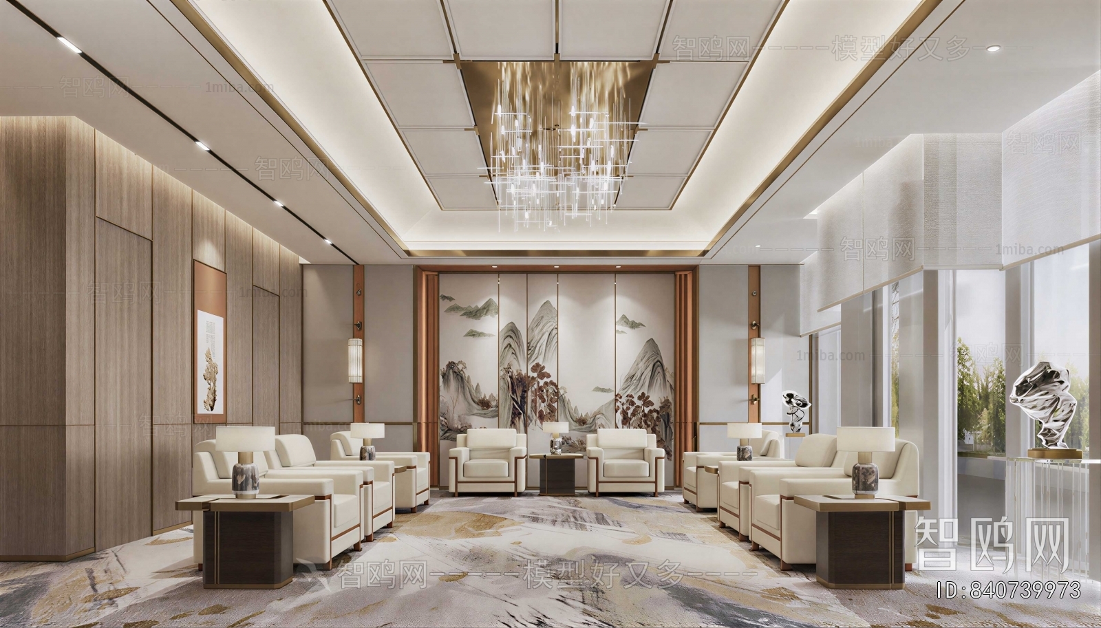 New Chinese Style Reception Room