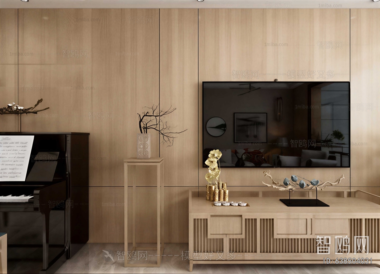 New Chinese Style A Living Room