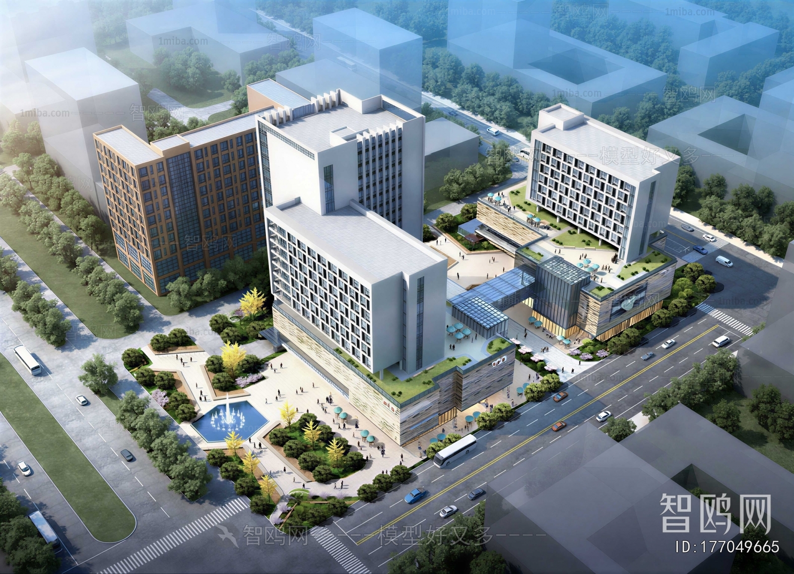 Modern Architectural Bird's-eye View Planning