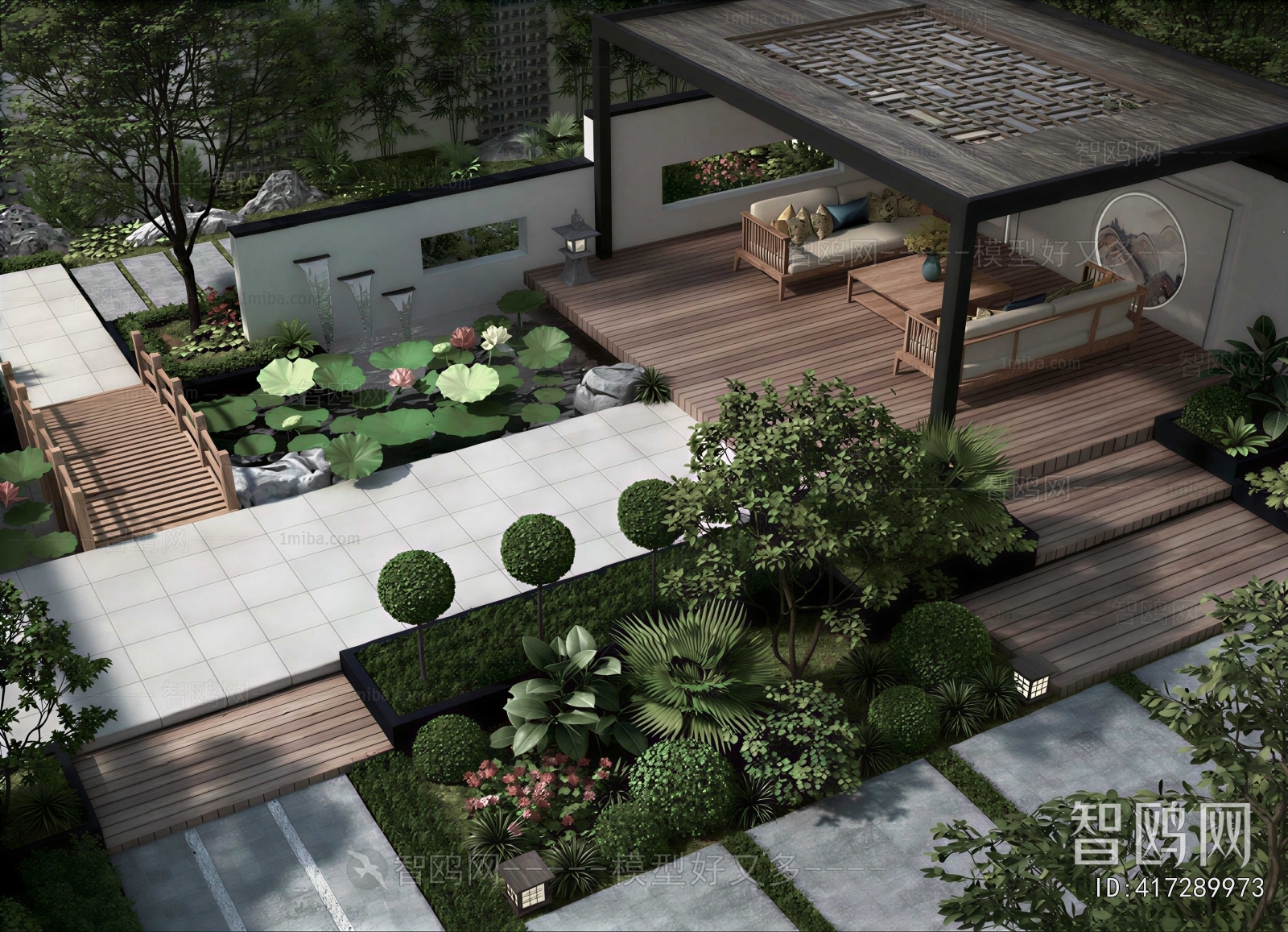 New Chinese Style Courtyard/landscape
