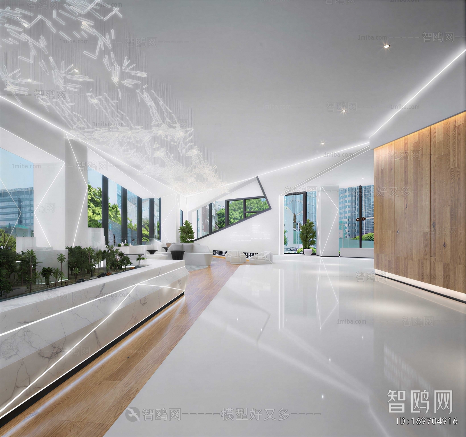 Modern Office Reception Desk