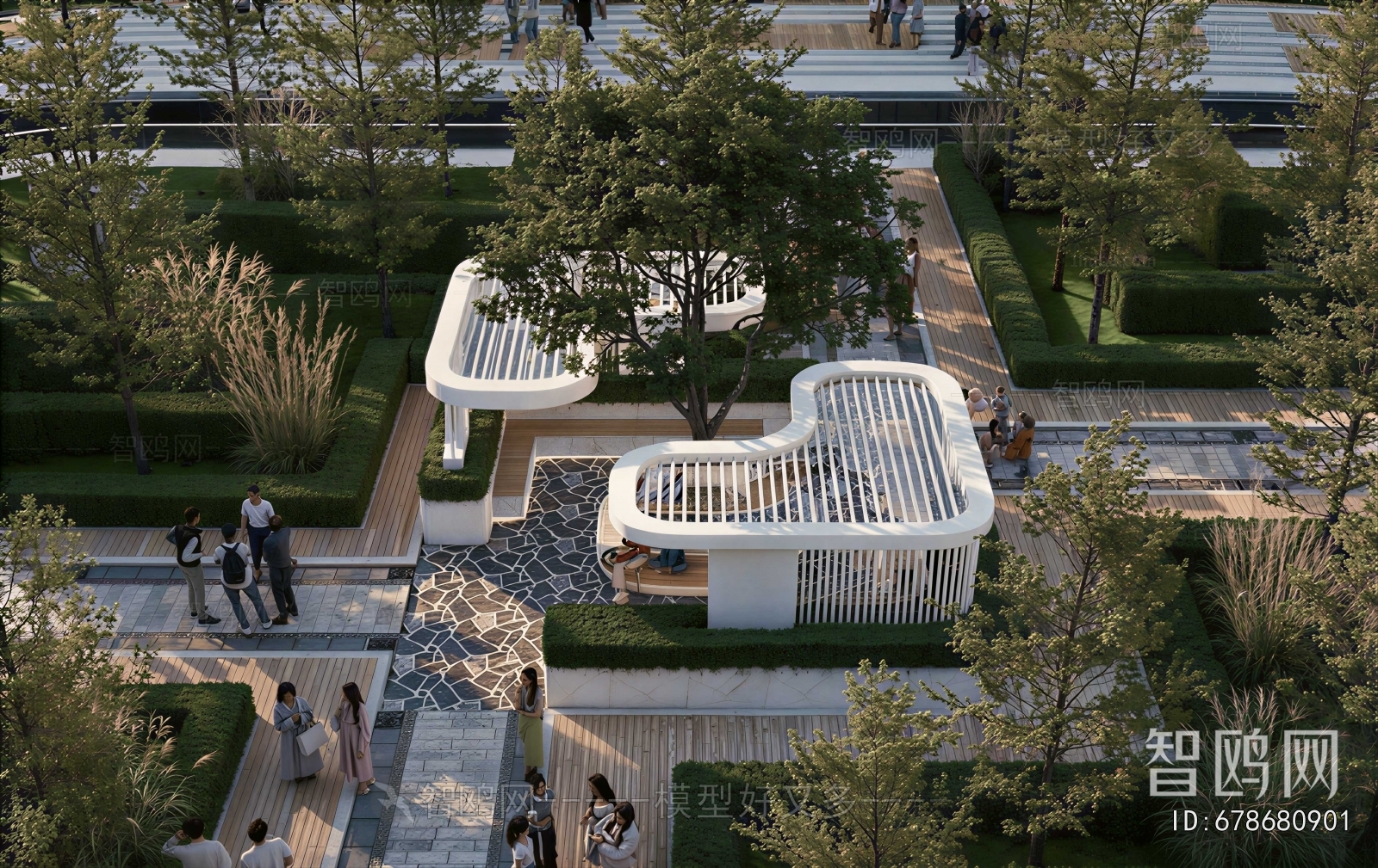 Modern Park Landscape