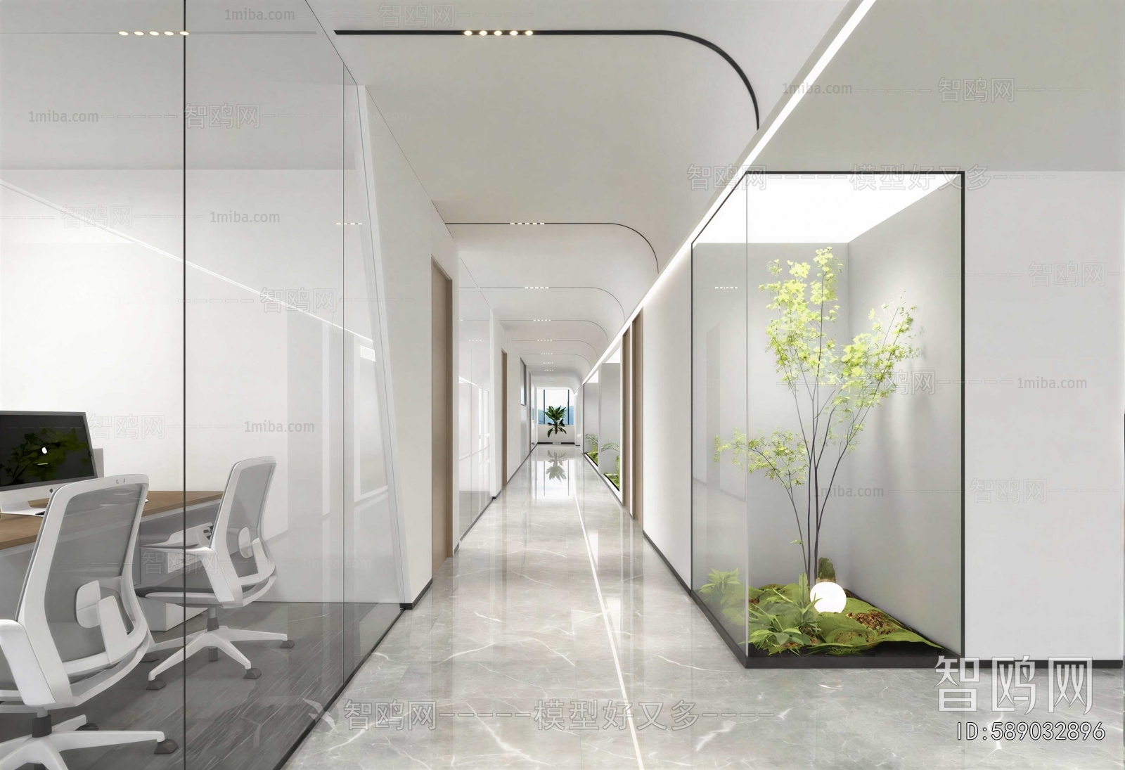 Modern Office Aisle
