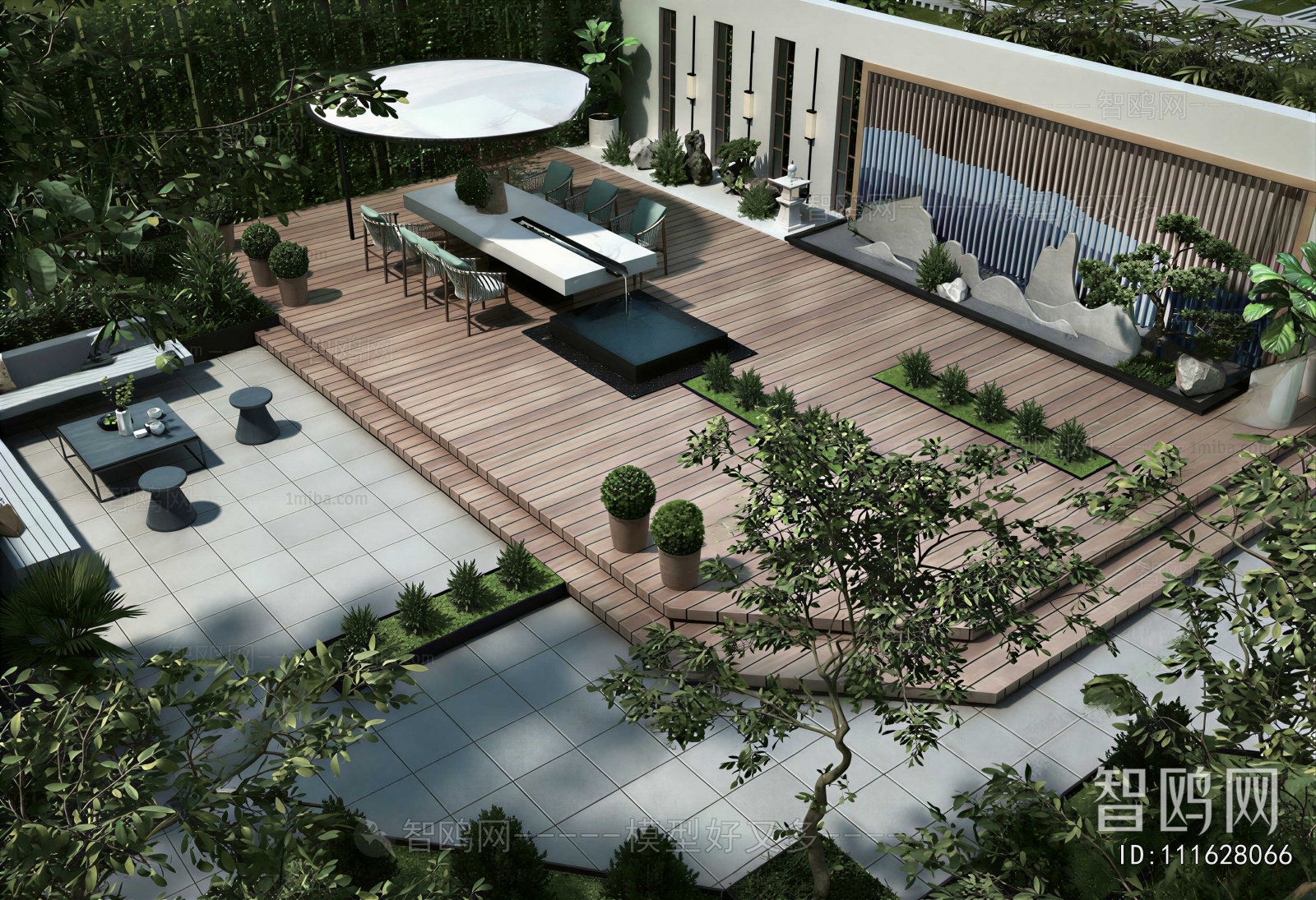 Modern Courtyard/landscape