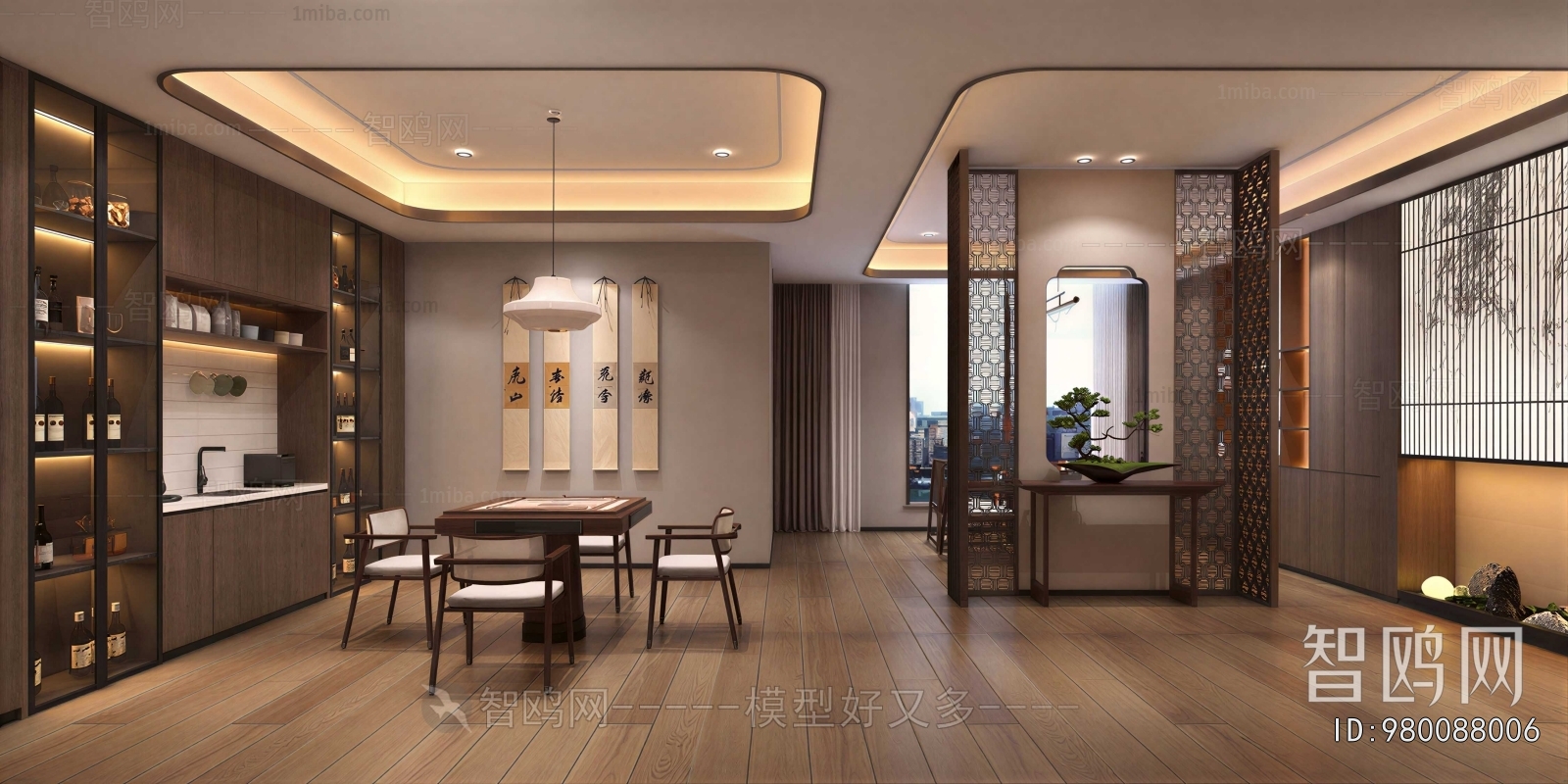 New Chinese Style Chess And Card Room