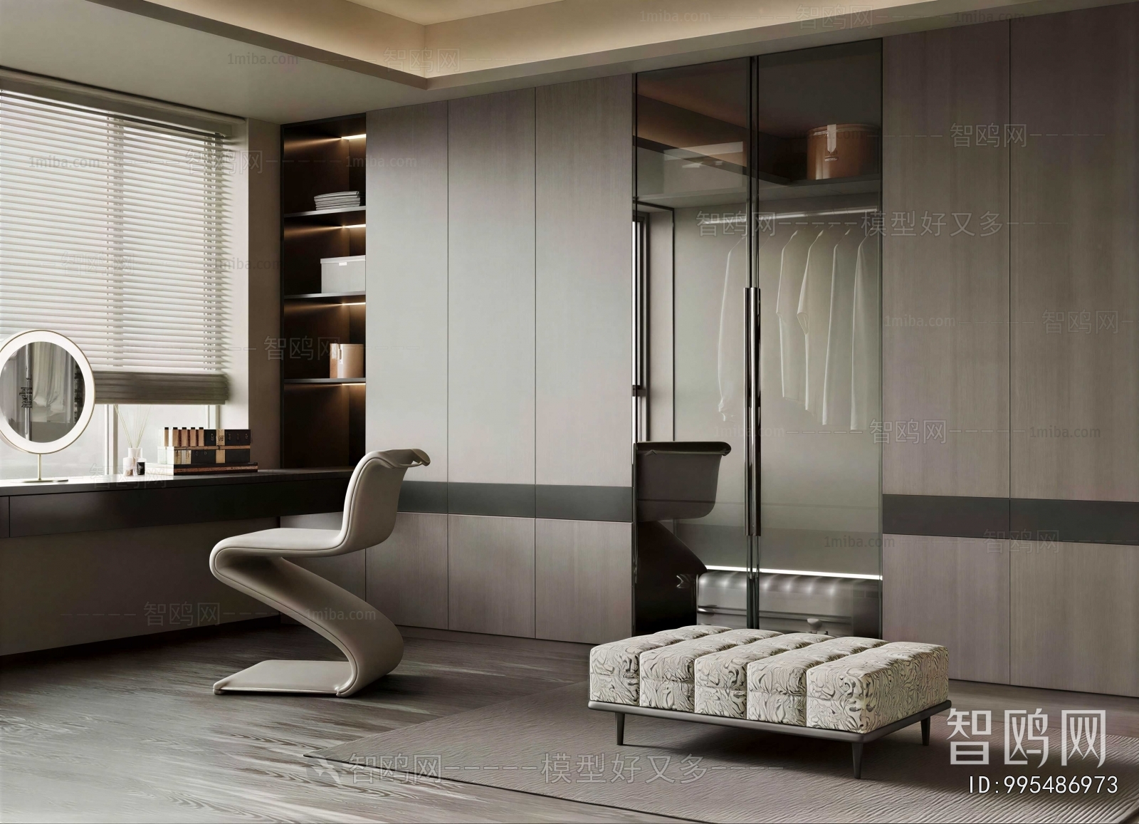 Modern Clothes Storage Area