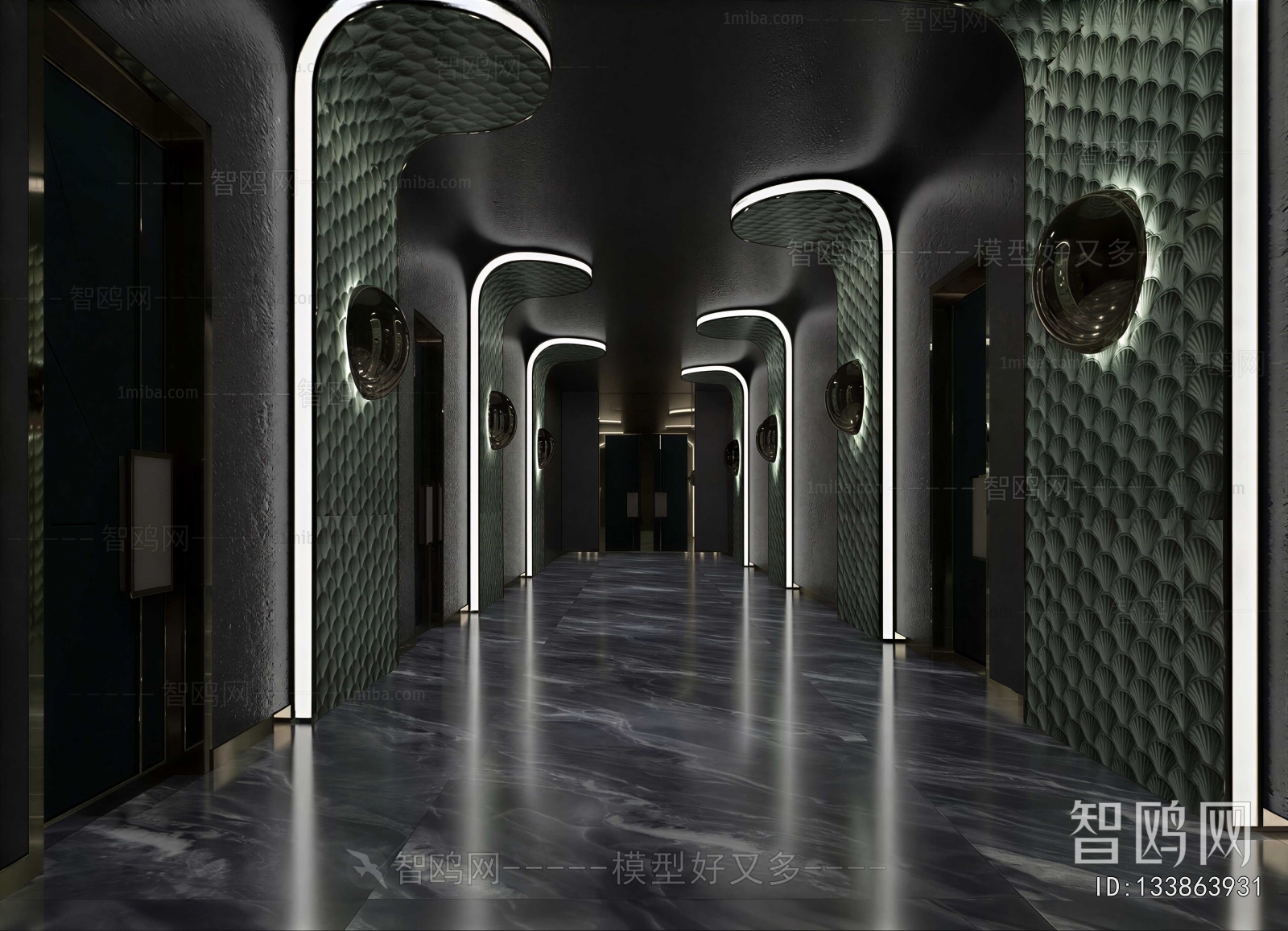 Modern Corridor Elevator Hall