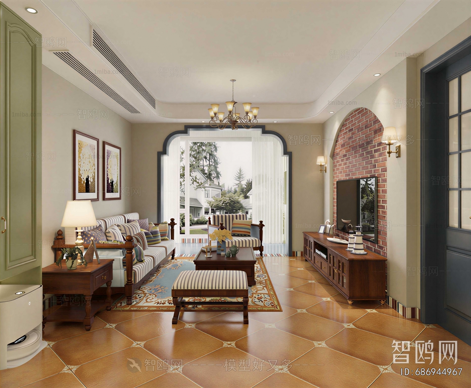 American Style A Living Room