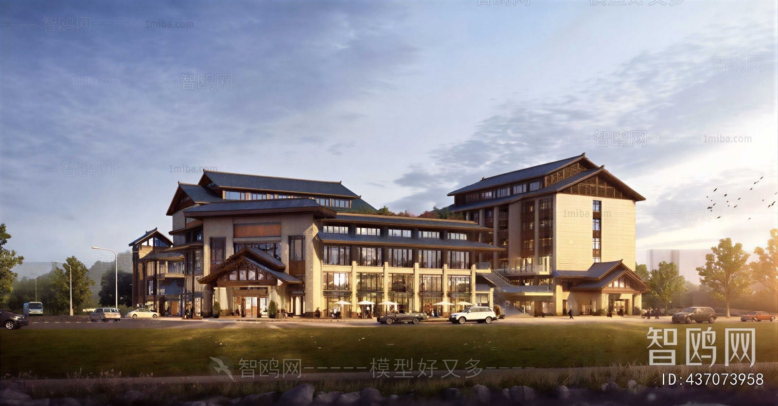 New Chinese Style Building Appearance