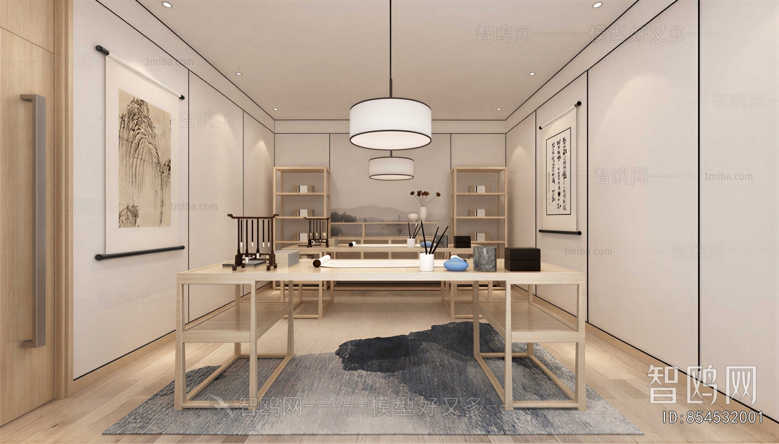 New Chinese Style Study Space
