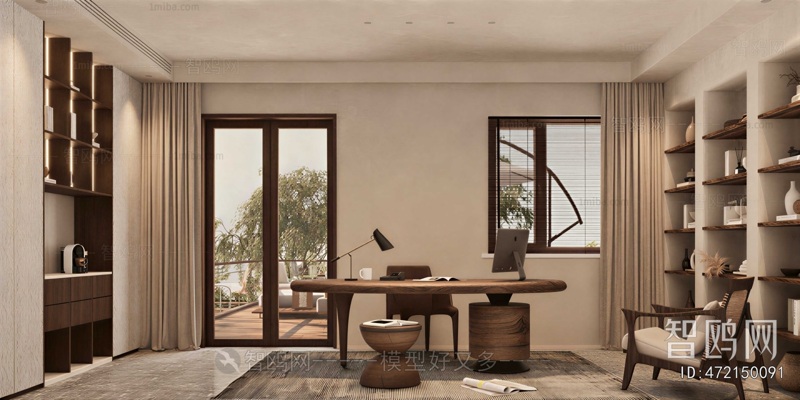 Wabi-sabi Style Study Space