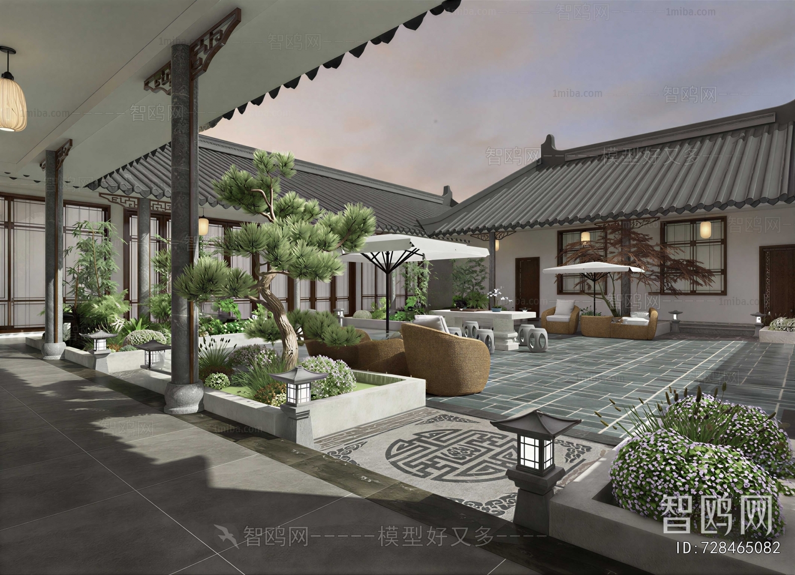 New Chinese Style Courtyard/landscape