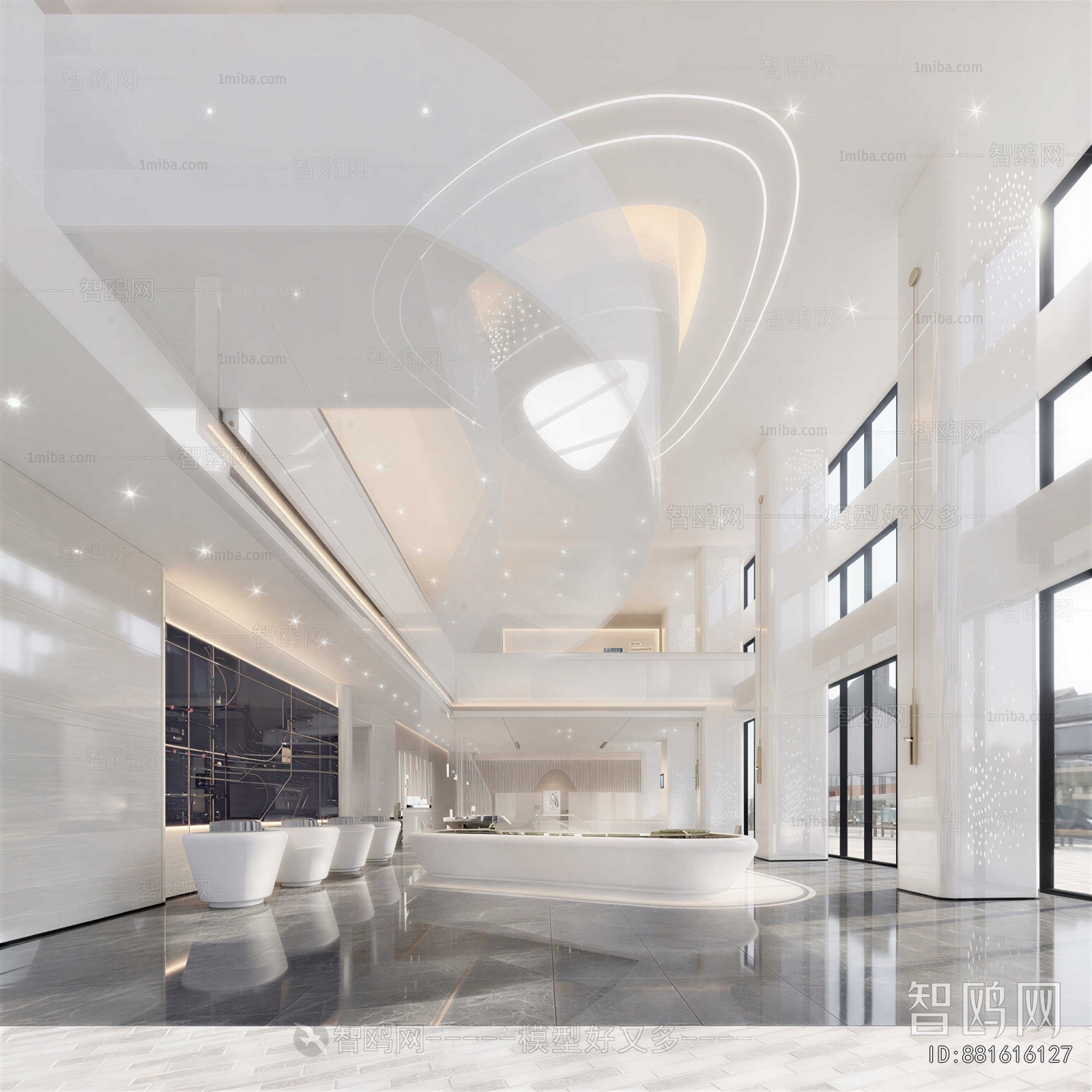 Modern Office Reception Desk