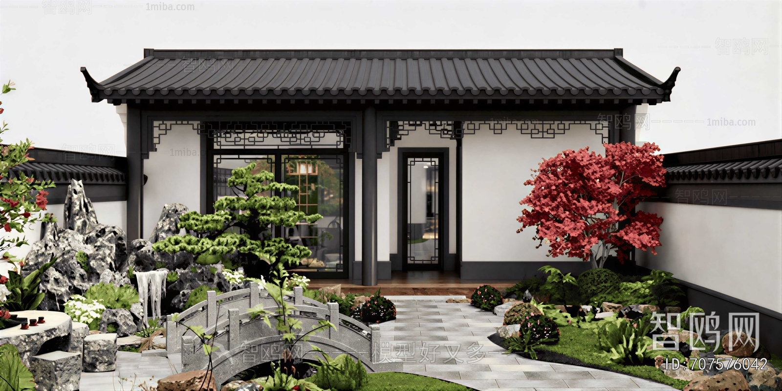 New Chinese Style Courtyard/landscape