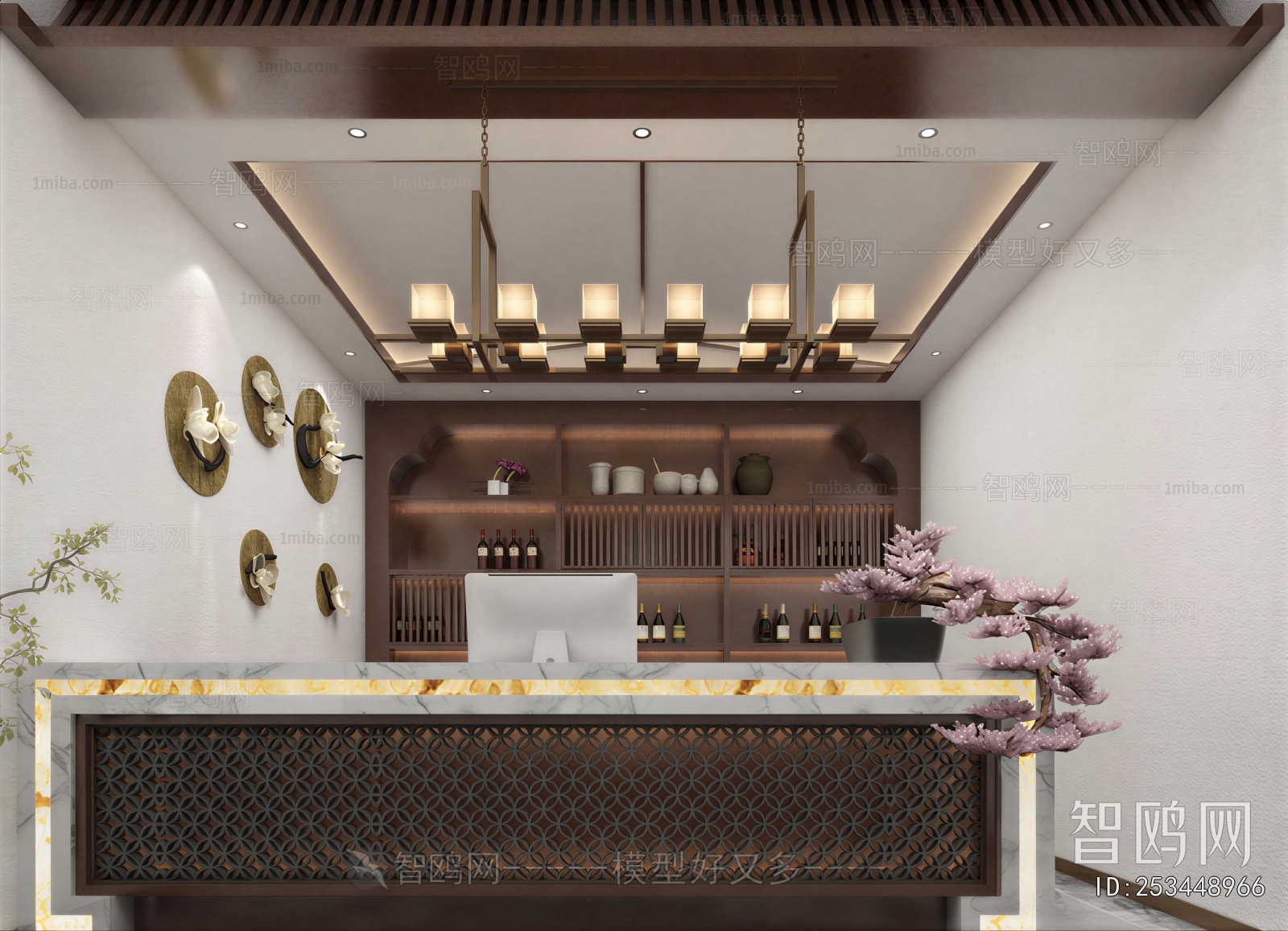 New Chinese Style Office Reception Desk