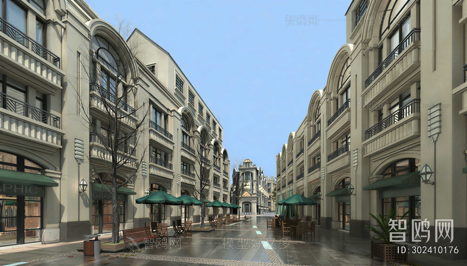 European Style Commercial Street