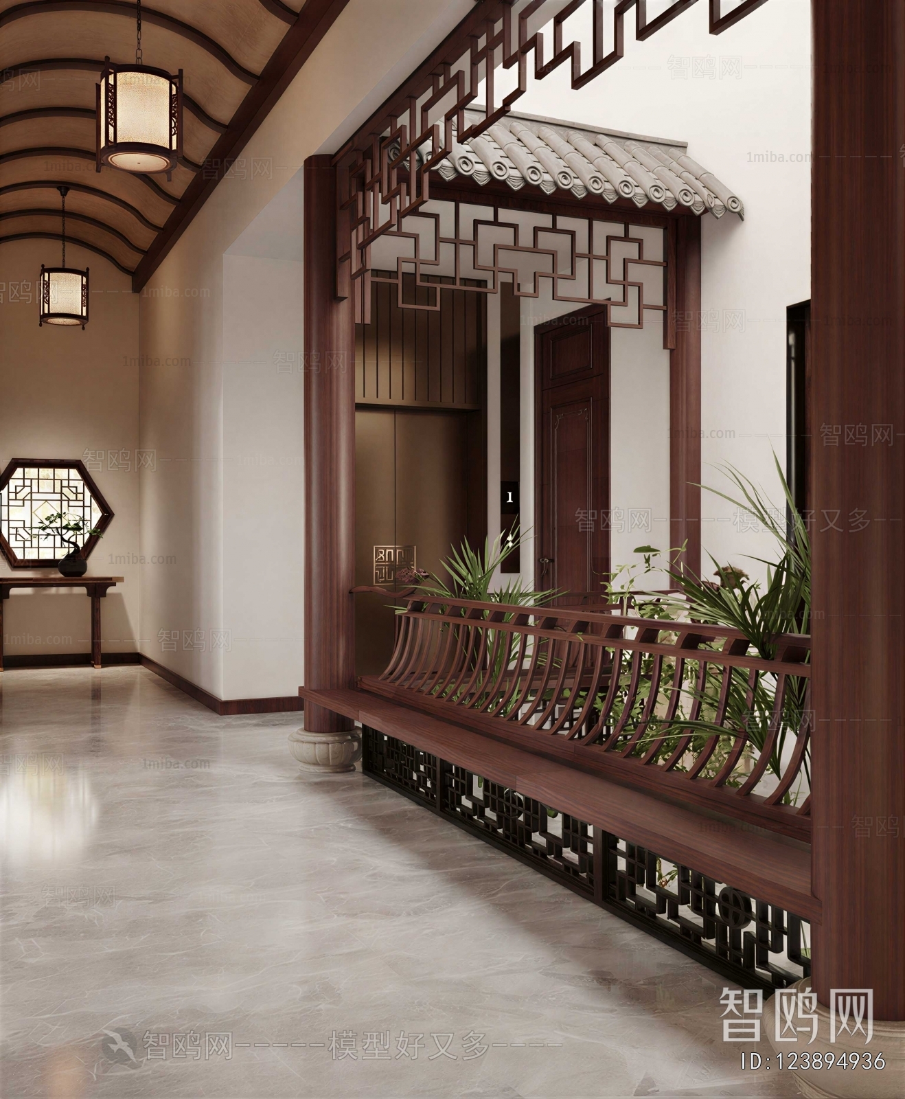 Chinese Style Hallway