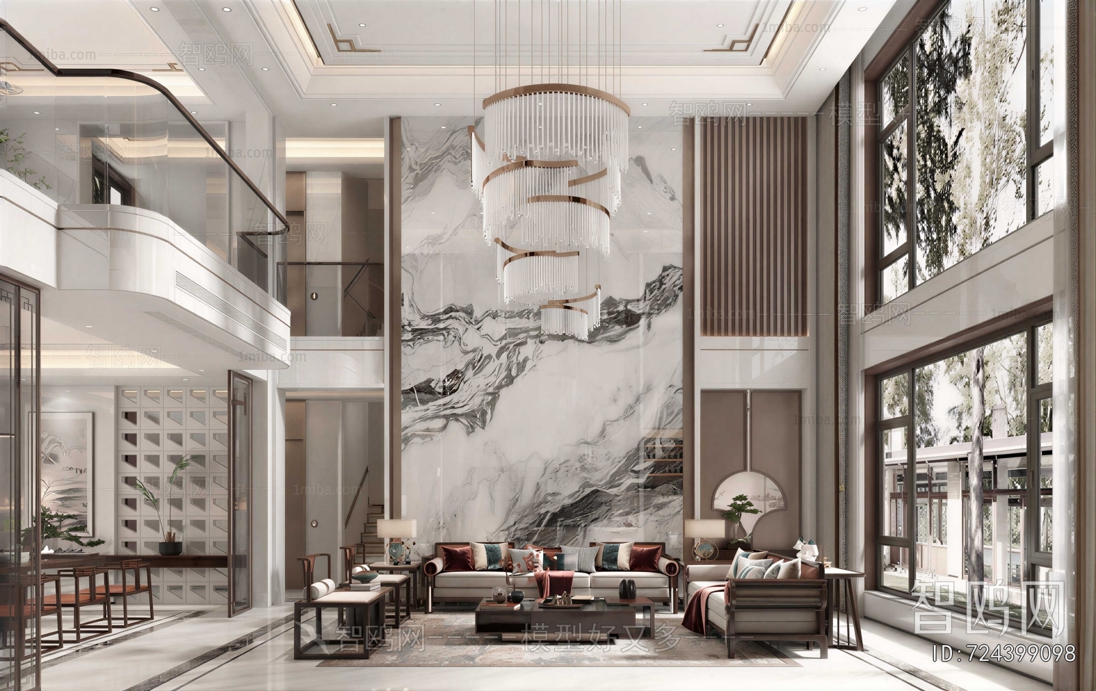 New Chinese Style A Living Room