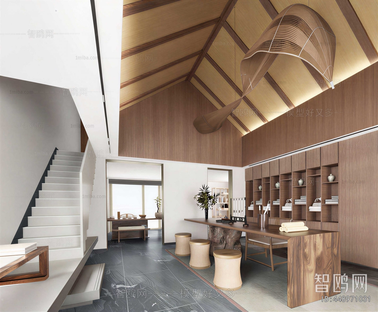 New Chinese Style Study Space