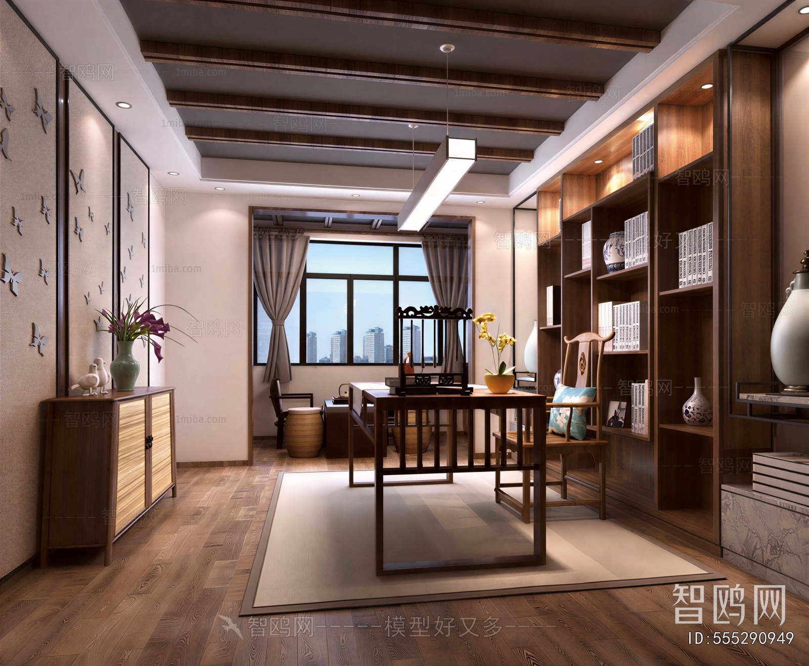New Chinese Style Study Space