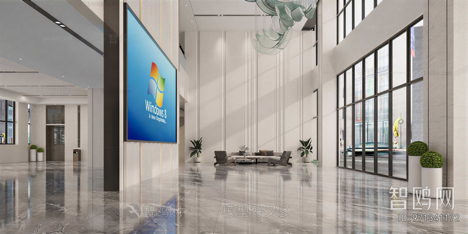 Modern Office Reception Desk