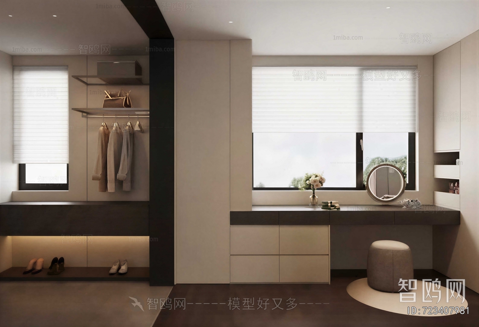 Modern Clothes Storage Area