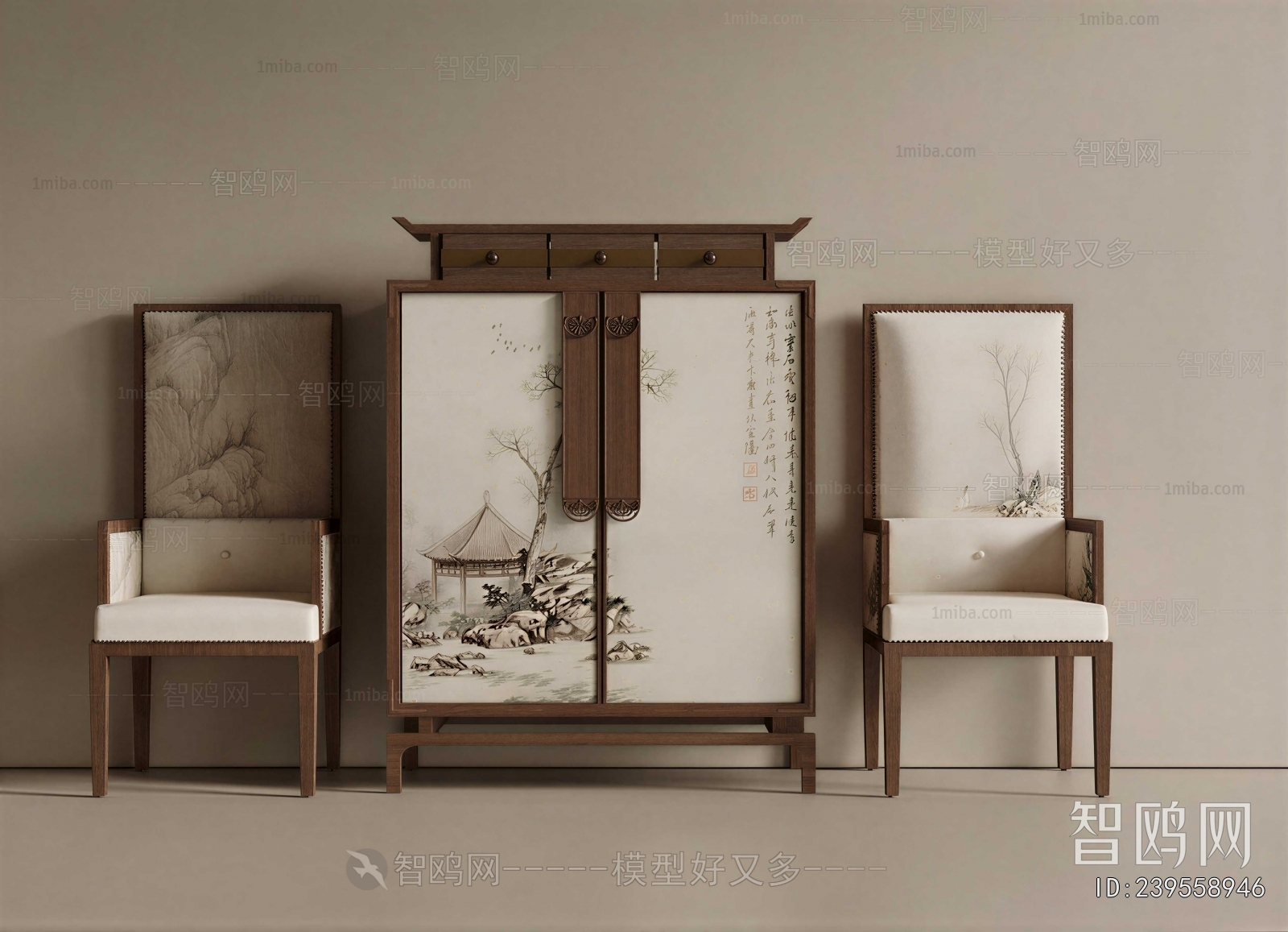 New Chinese Style Decorative Cabinet