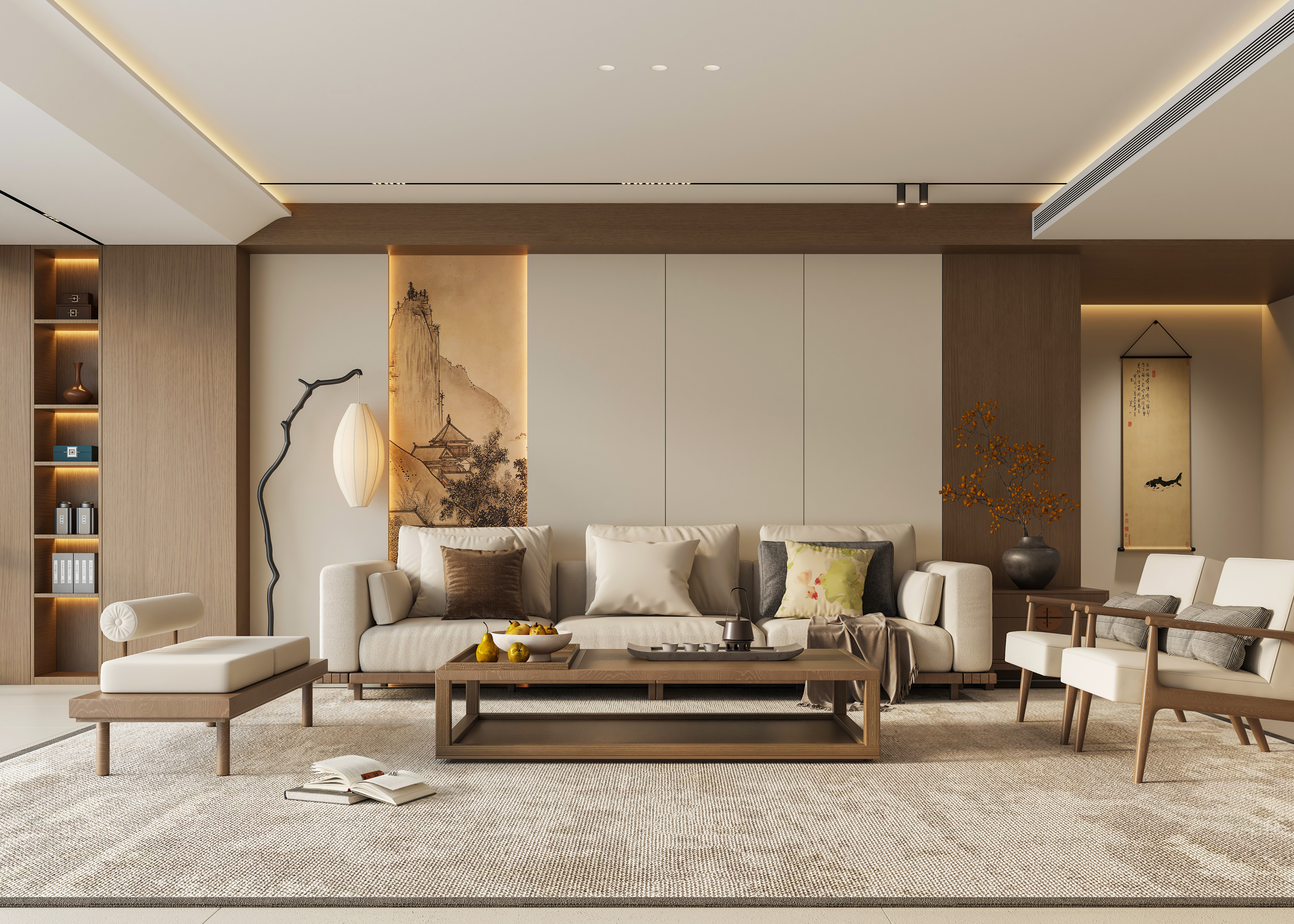 New Chinese Style A Living Room