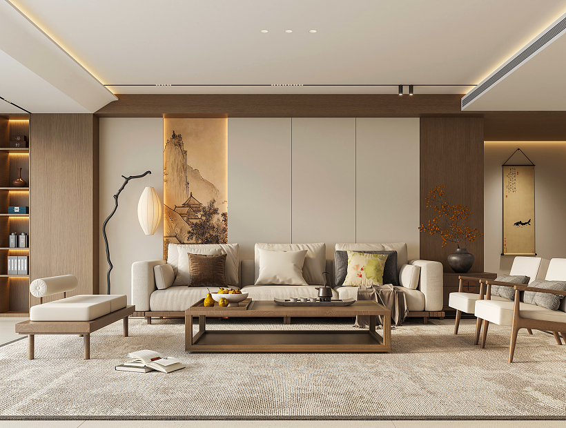 New Chinese Style A Living Room