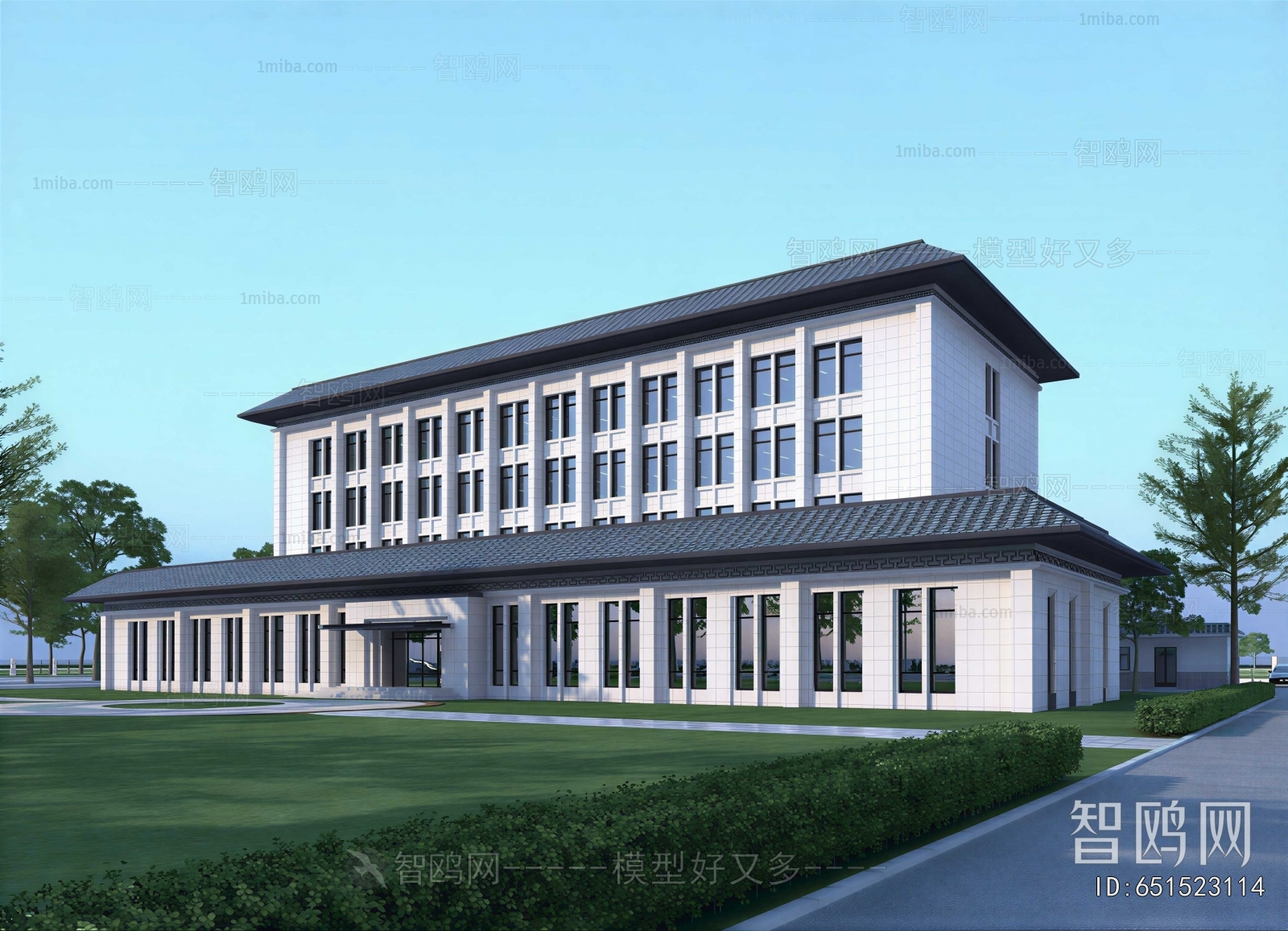 New Chinese Style Building Appearance