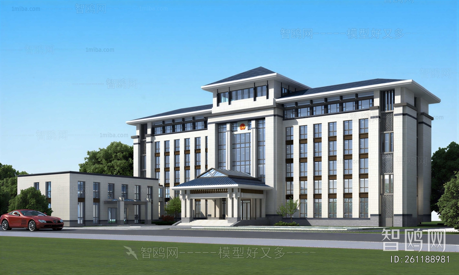New Chinese Style Appearance Of Commercial Building