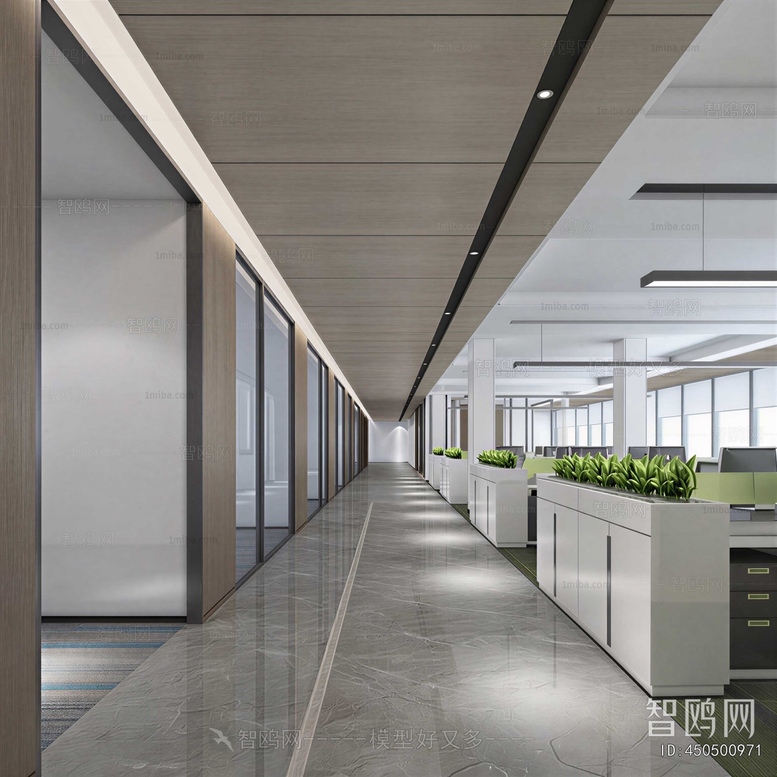 Modern Office Aisle
