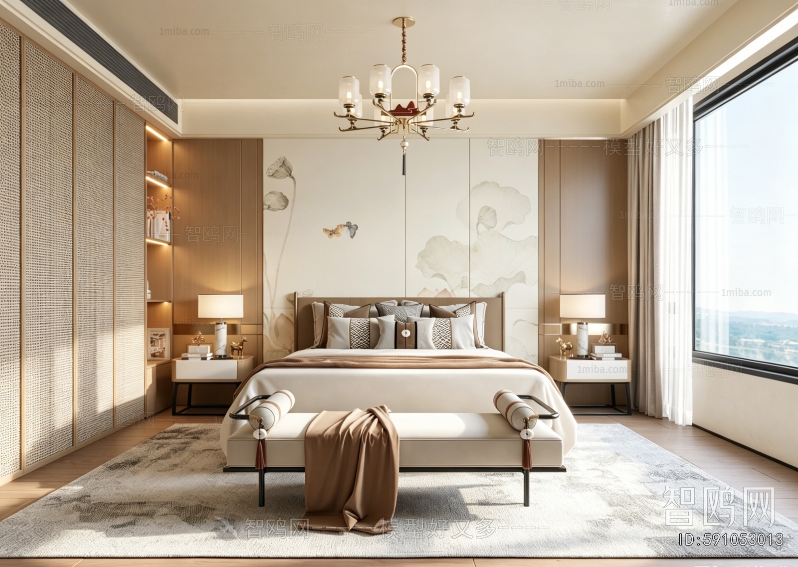 New Chinese Style Bedroom