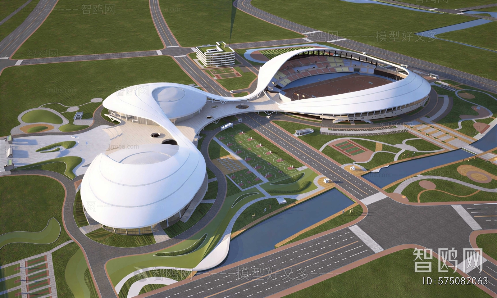 Modern Architectural Bird's-eye View Planning