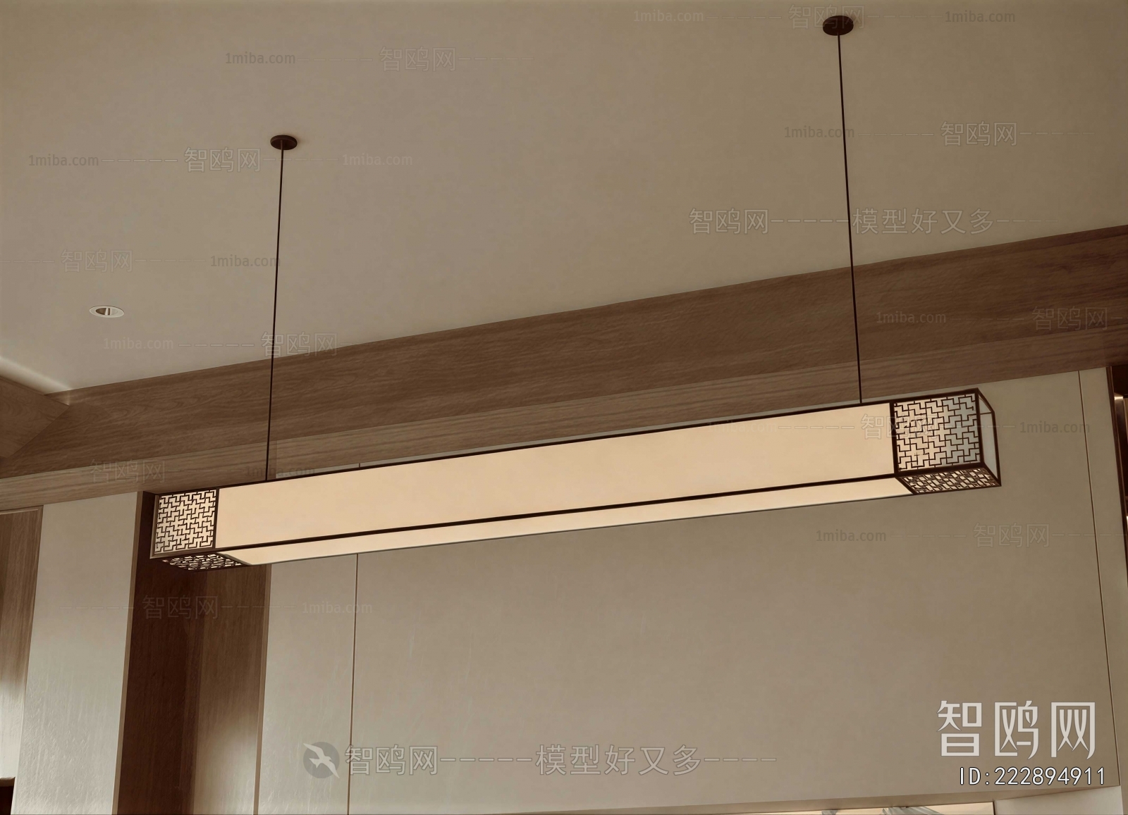 New Chinese Style Long Chandelier