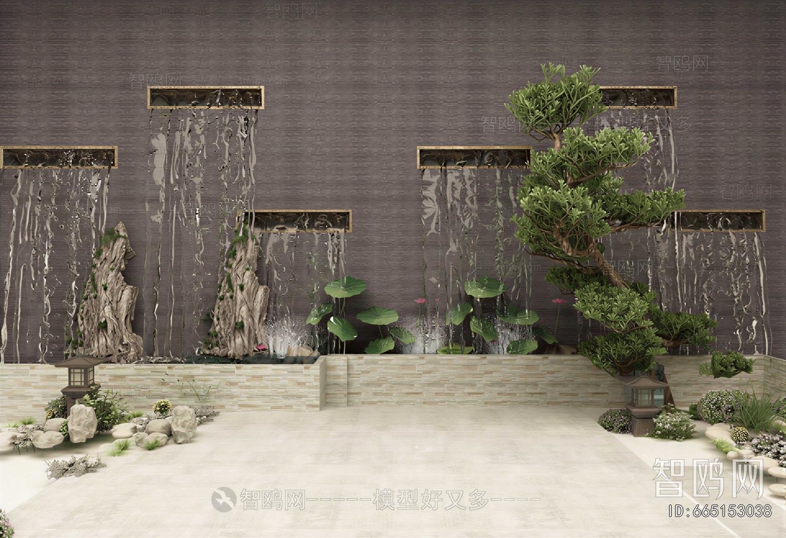 Modern Rockery Waterscape