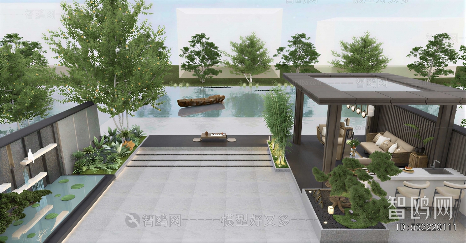 New Chinese Style Courtyard/landscape