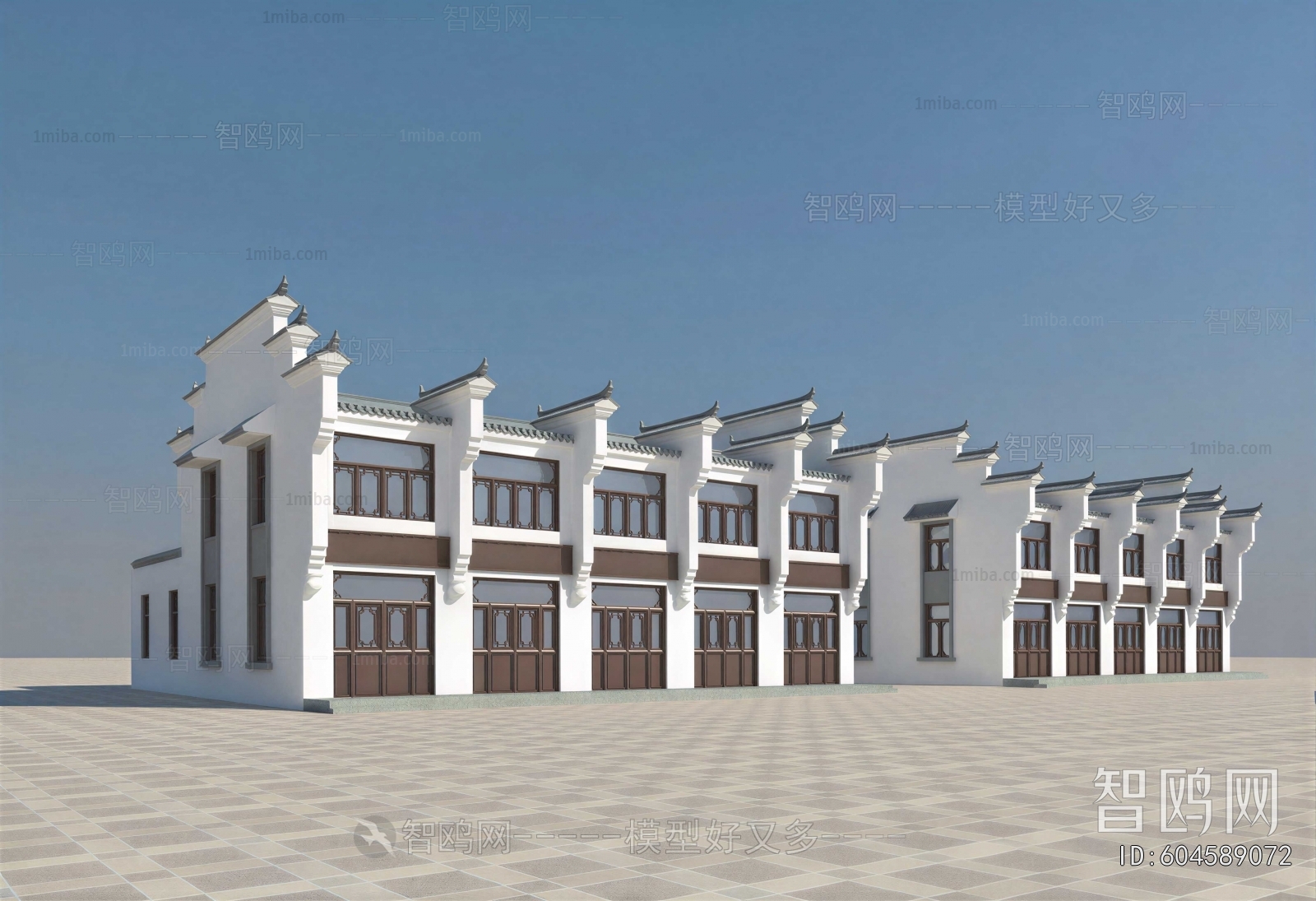 New Chinese Style Appearance Of Commercial Building
