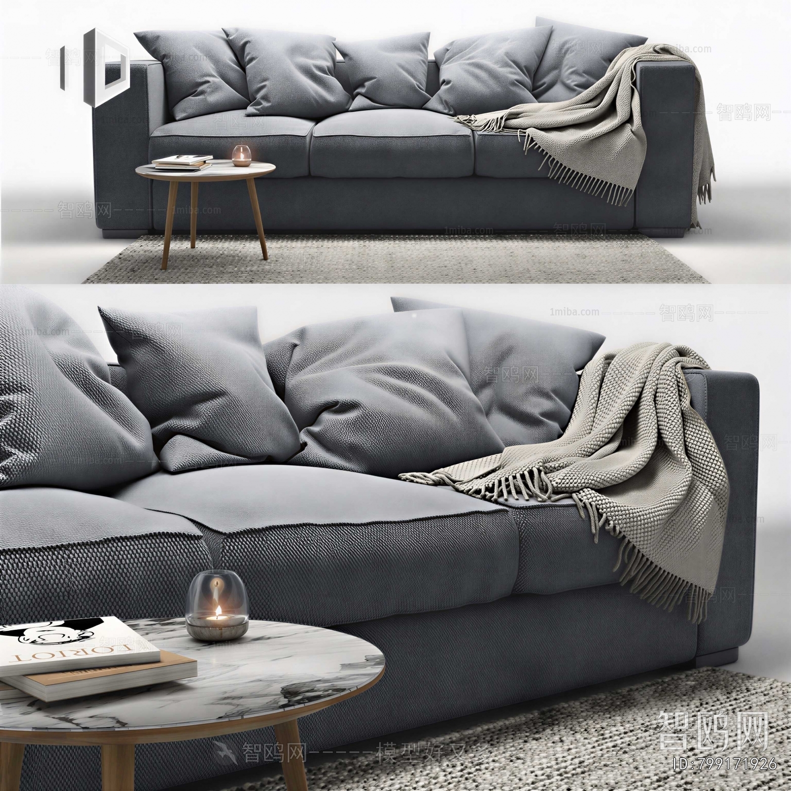Modern Three-seat Sofa