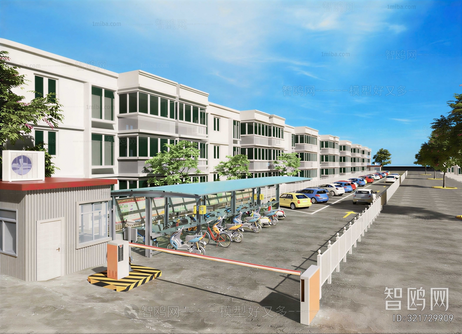 Modern Outdoor Parking Lot