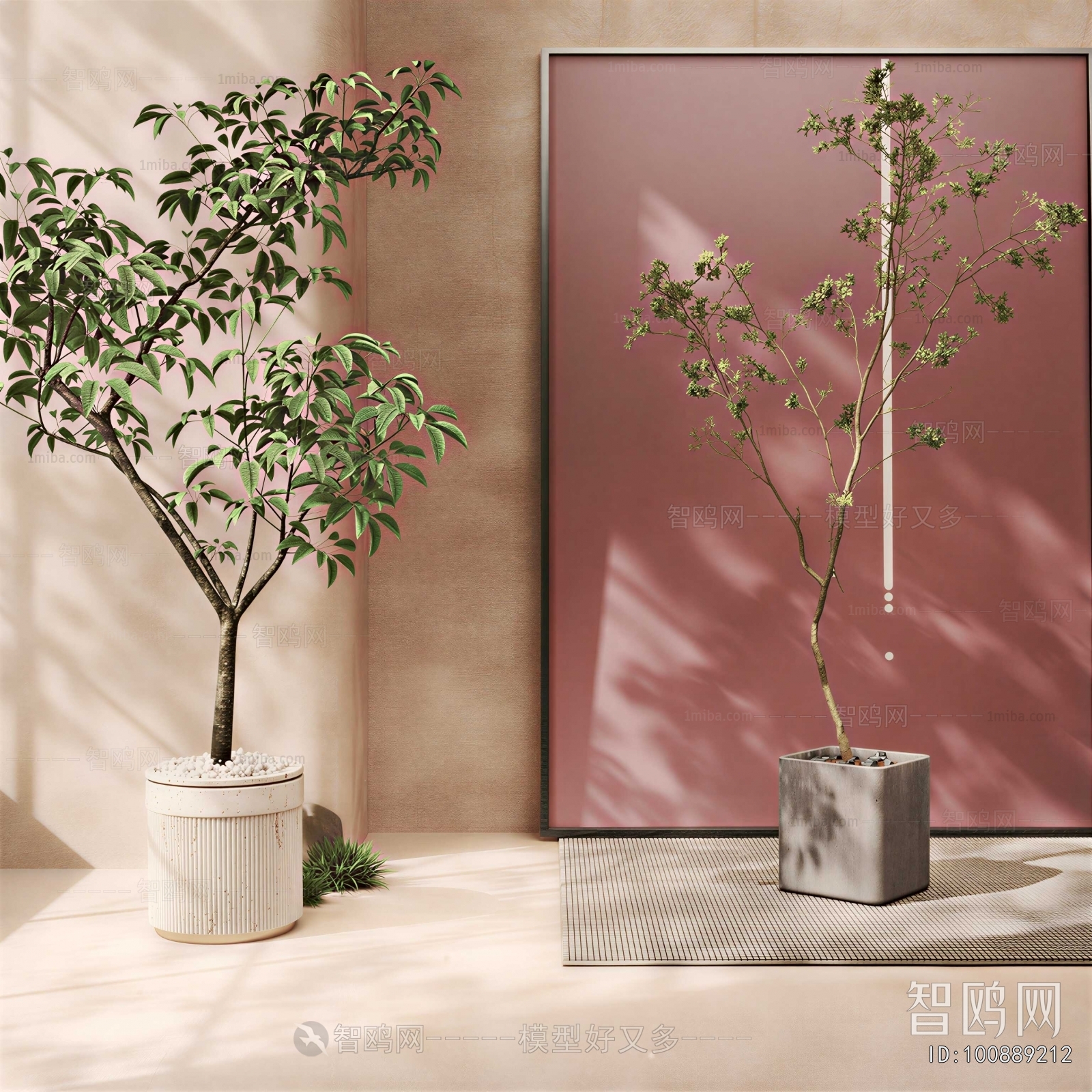 Modern Ground Green Plant Potted Plants