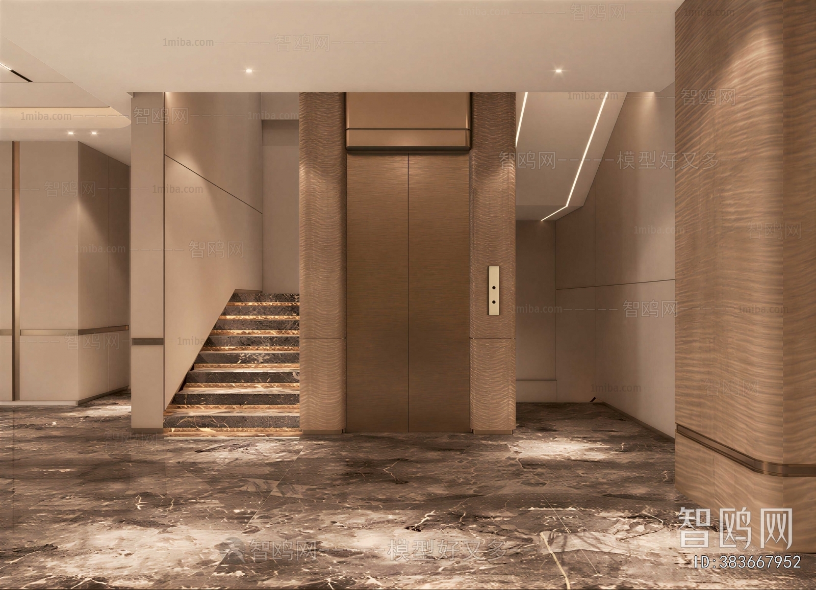 Modern Office Elevator Hall